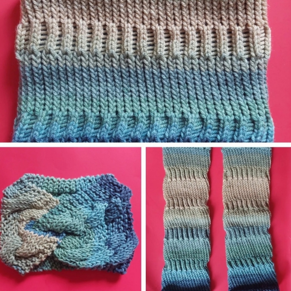 Scarf,turban and leg warmer